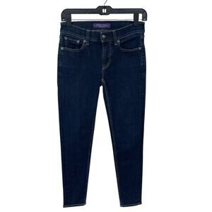 Ralph Lauren Purple Label Made in Italy Dark Wash Denim Skinny Jean Womens 26